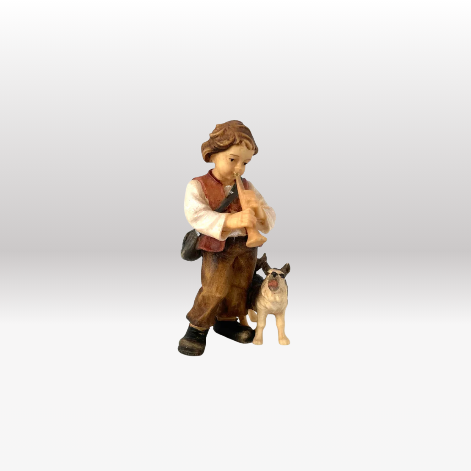 Bub mit Trompete und Hund von Kostner-1