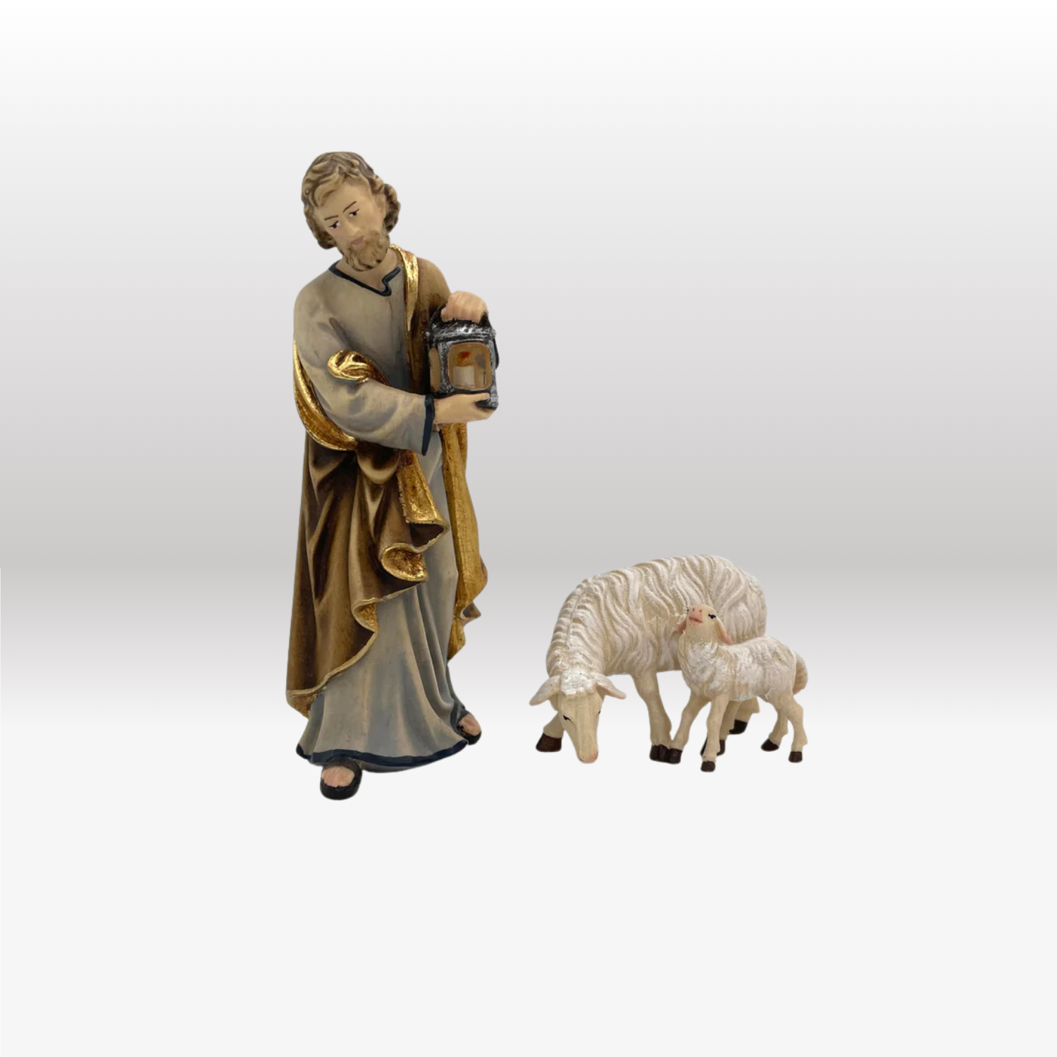 Schaf fressend und Lamm stehend von Kostner-4