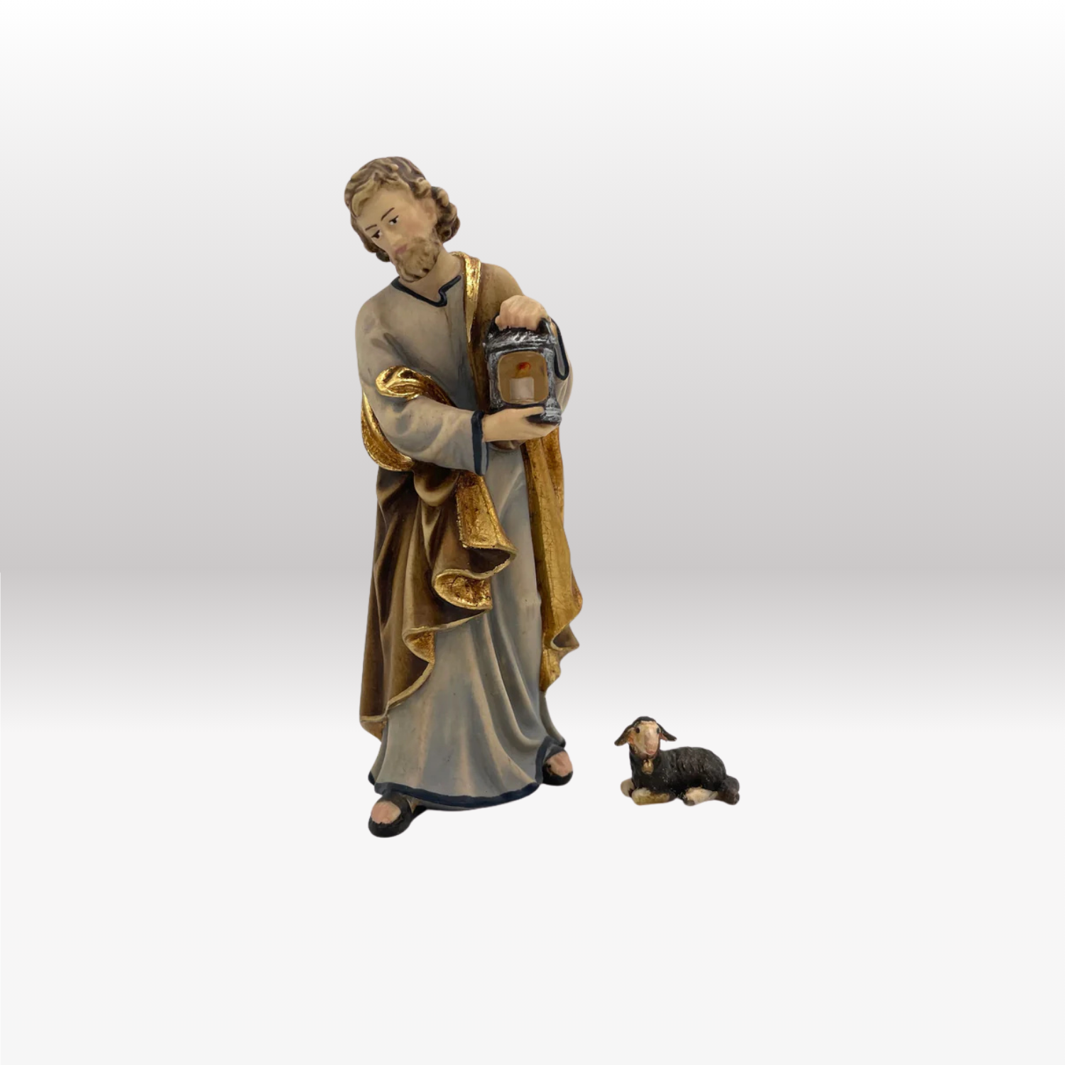 Lamm liegend schwarz linksschauend von Kostner-4