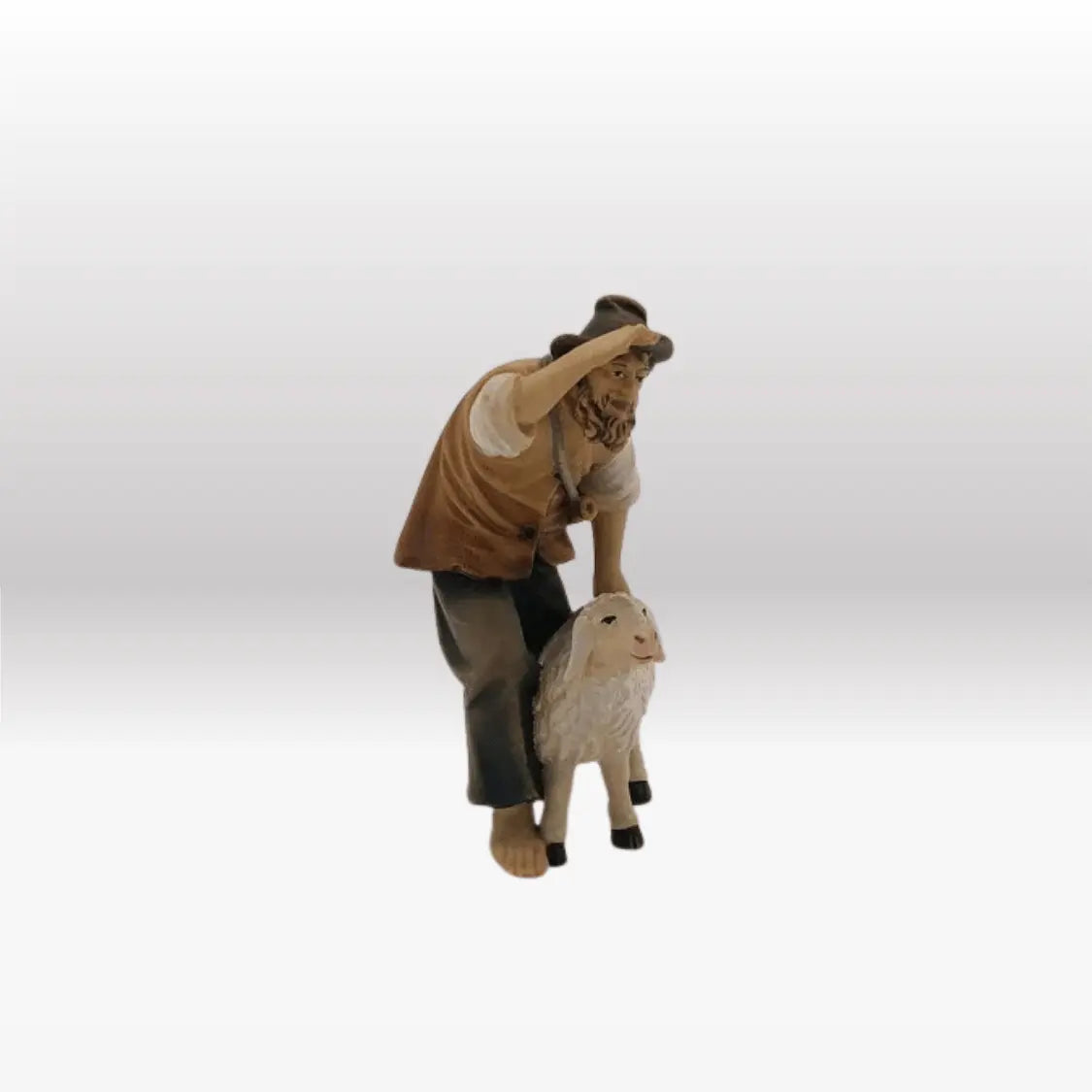 Hirte schauend mit Schaf von Kostner-3