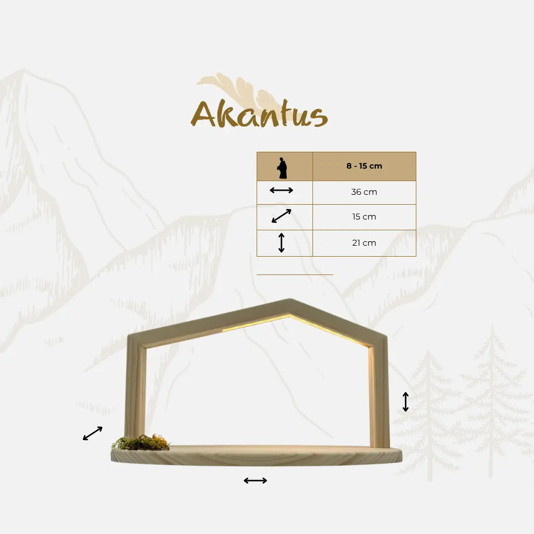 Krippenstall: "Akantus Design" Eiche