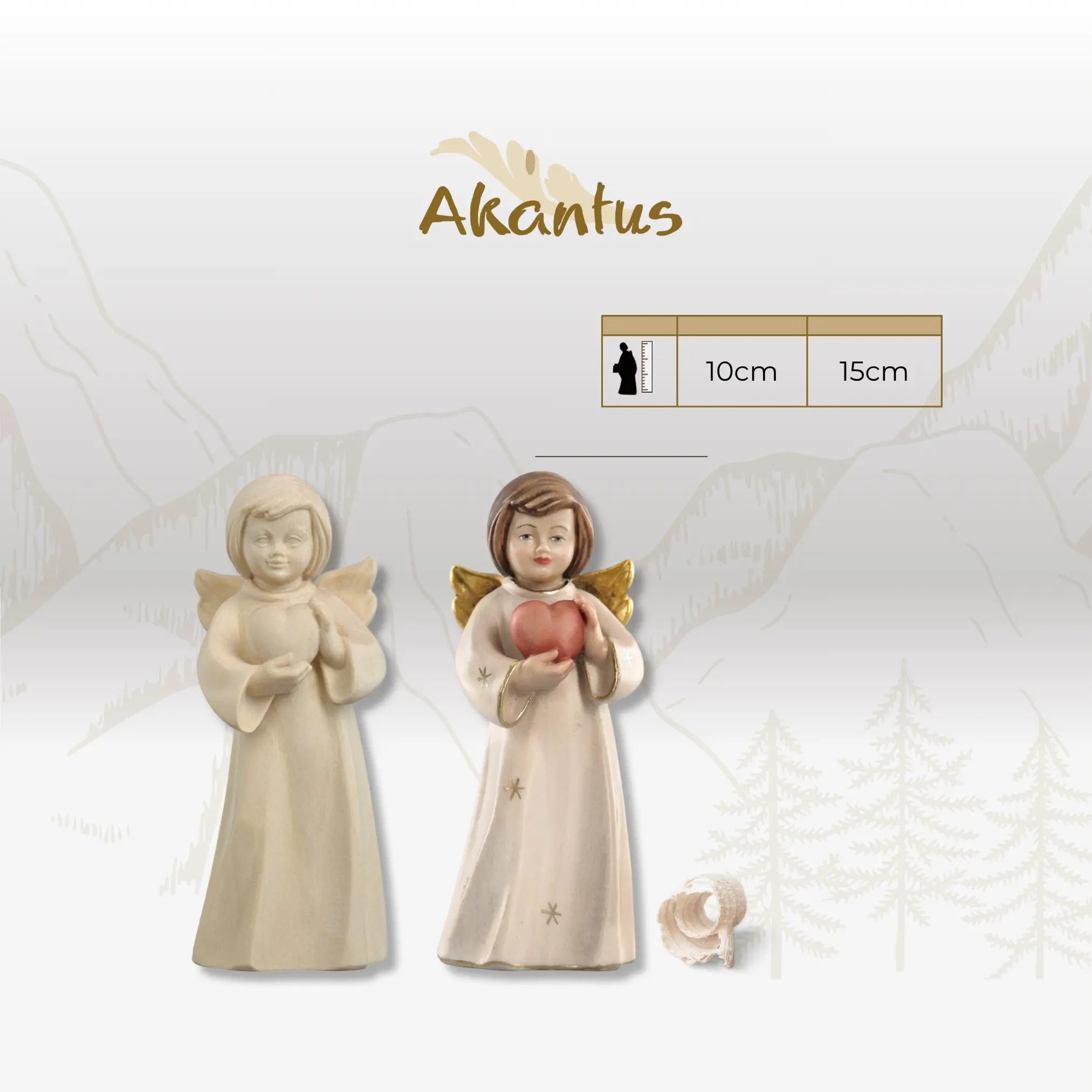 Größentabelle Schutzengel Bellini Herz 