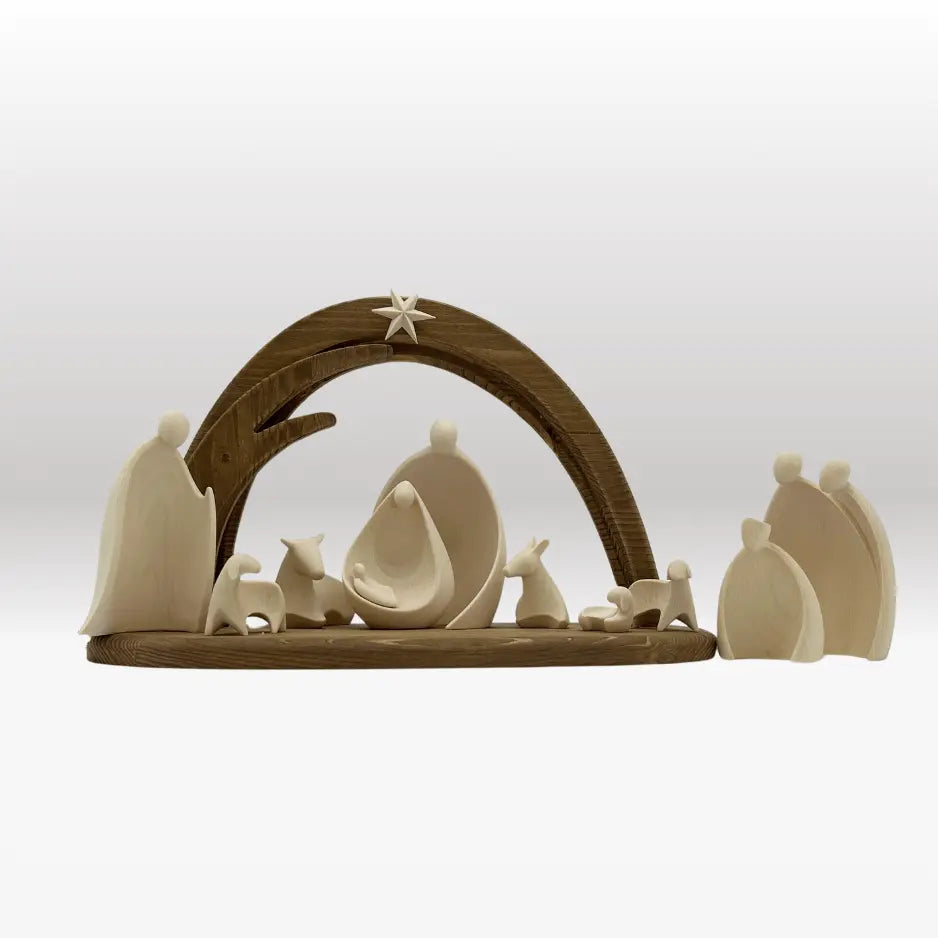 Krippenfiguren Set (10 Figuren) von Ambiente Design mit Stall "Leonardo"