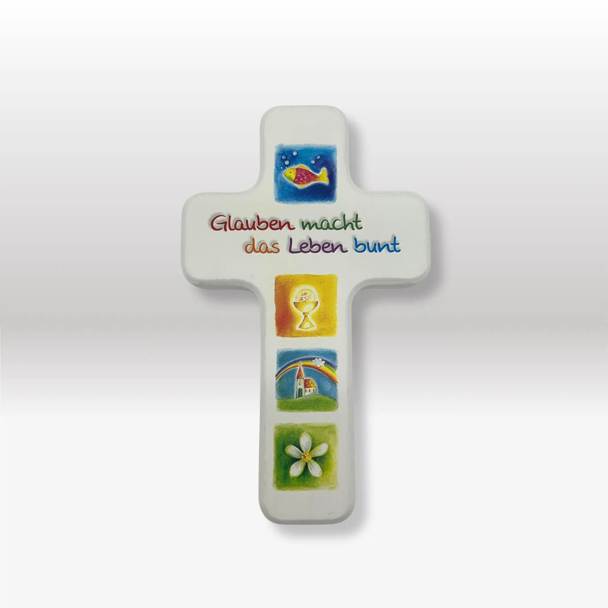 Kinderkreuz "Glauben macht das Leben bunt"