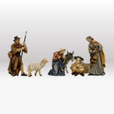 Krippenfiguren Set mit Rustikaler Stall 7 Figuren von Kostner