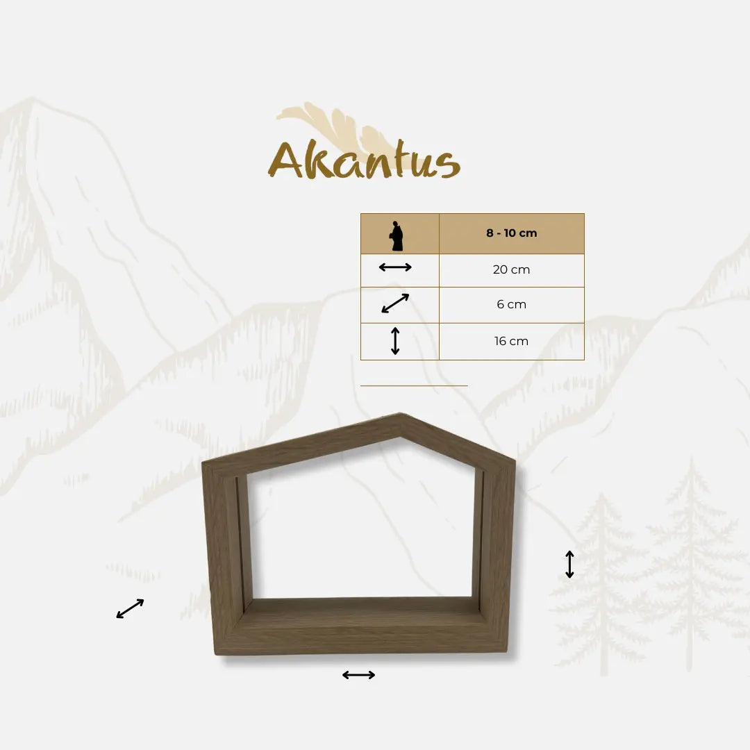 Krippenhaus: "Akantus Design - Familienhaus" Eiche natur
