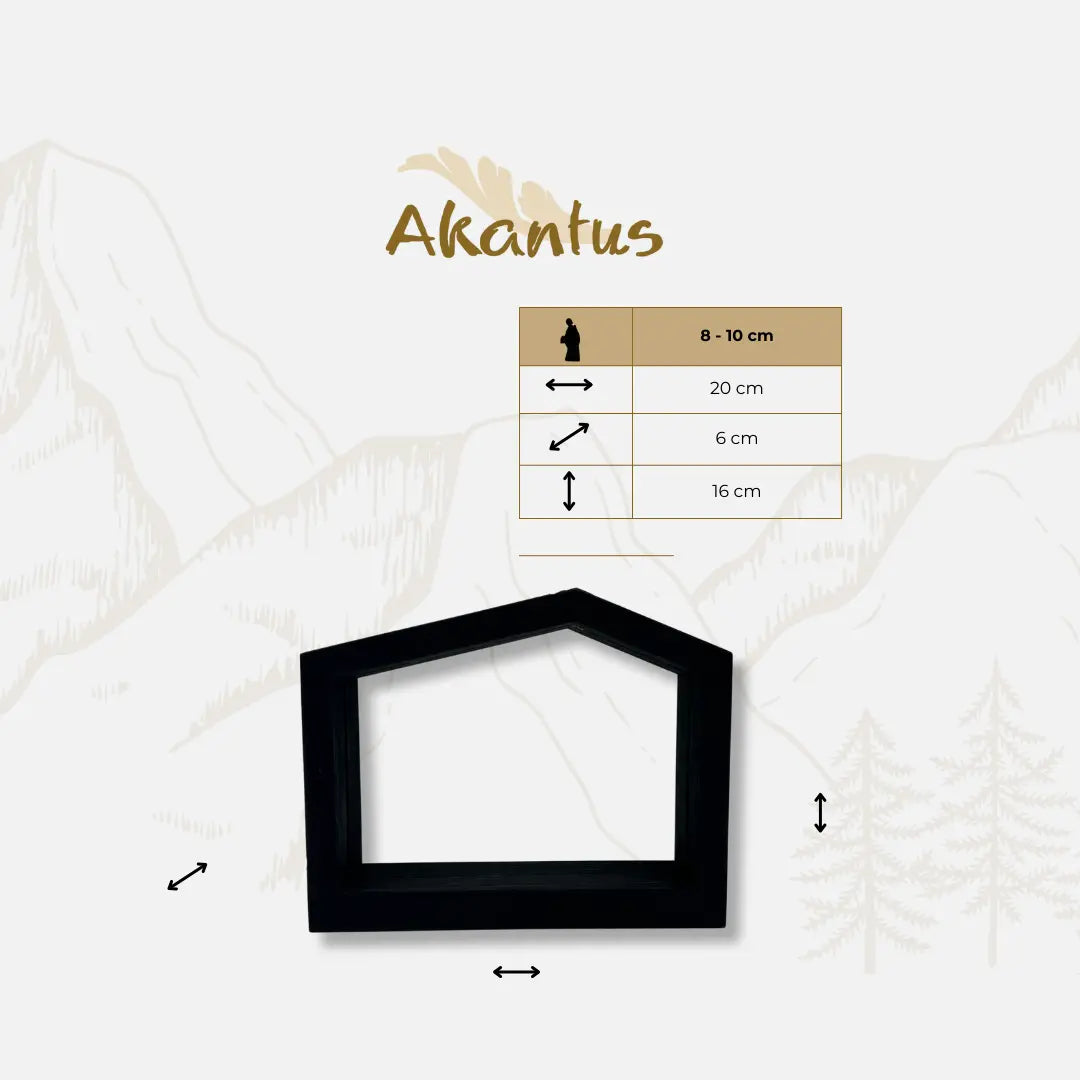 Grössentabelle Familienhaus: "Akantus Design" black