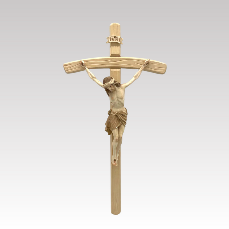 Wandkreuz Christus Siena mit Korpus gebeizt