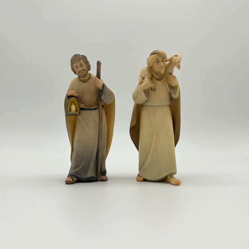 Hirte mit Schaf auf der Schulter Krippenfigur von Licht
