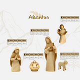 Jesuskind mit Wiege Krippenfigur von Akantus Größentabelle