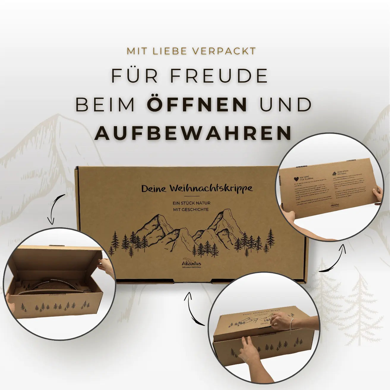 aufbewahrung krippenfiguren Krippenfiguren Set (10 Figuren) von Ambiente Design mit Stall "Leonardo"