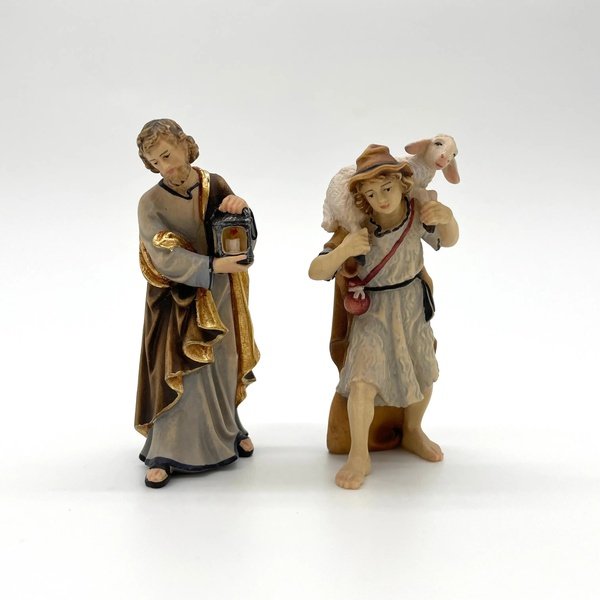 Hirt mit Schaf auf Schulter  Krippenfigur von Kostner Kostner