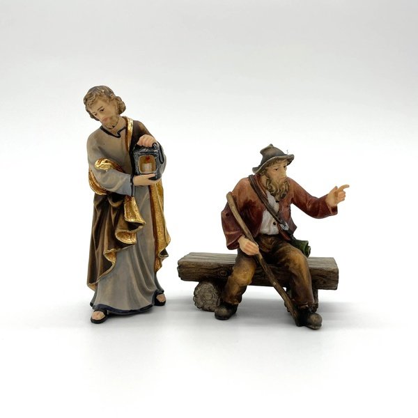 Bank (ohne Hirte) Krippenfigur von Kostner Kostner