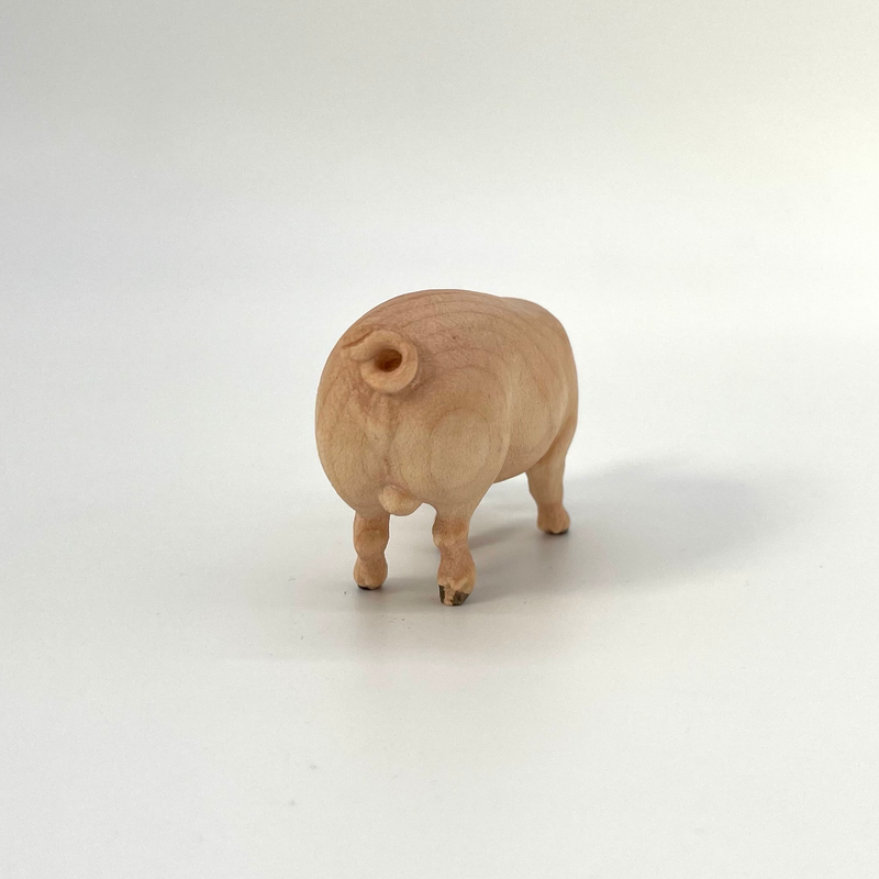 Schwein von Krippenfigur von Kostner