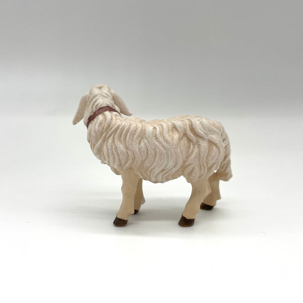 Schaf stehend mit Glocke Krippenfigur von Kostner